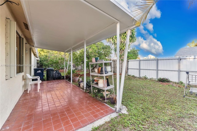 view of patio with fence