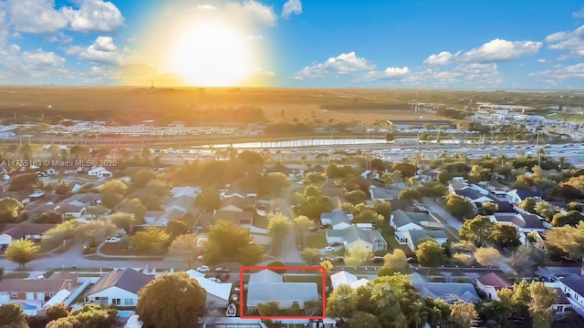 aerial view featuring a residential view