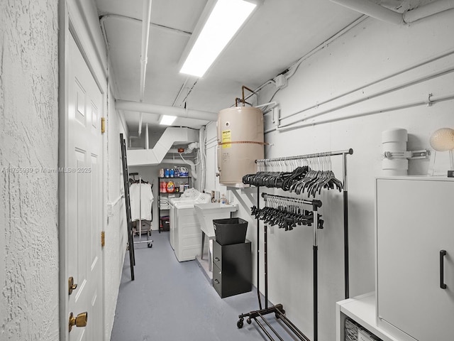 basement with independent washer and dryer