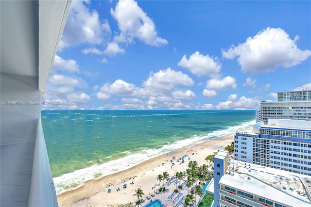 water view featuring a view of the beach