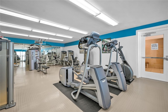 view of workout area