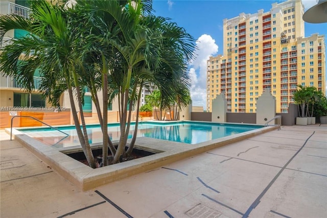 pool featuring fence