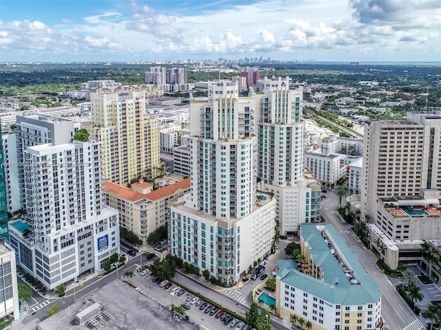 bird's eye view featuring a view of city