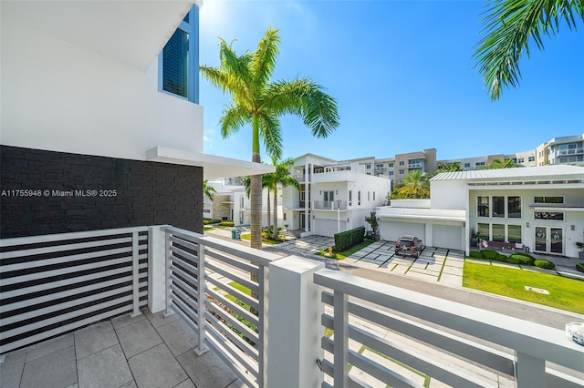 balcony featuring a residential view