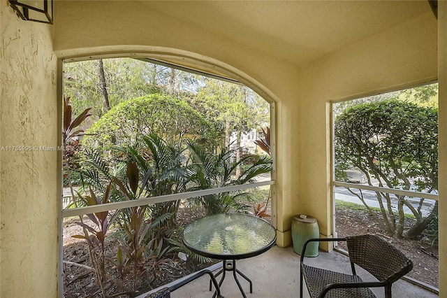 view of sunroom