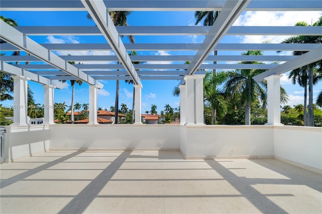 view of patio / terrace with a pergola