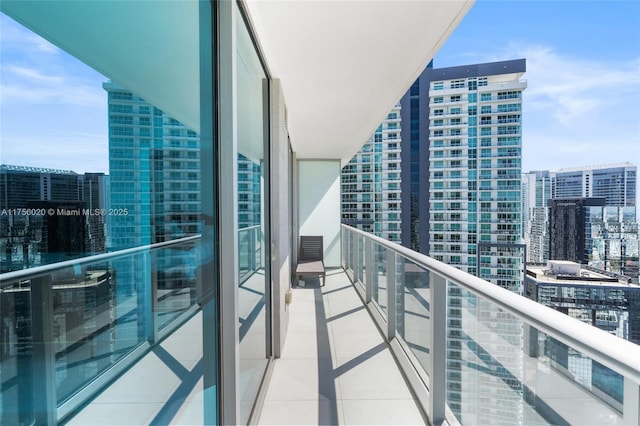 balcony with a city view