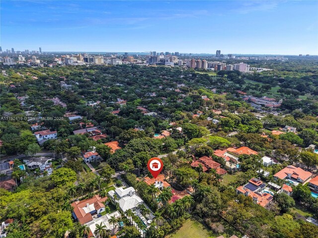 1624 Granada Blvd, Coral Gables, FL 33134 - aerial overview of property's location with nearby urban area
