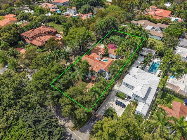 1624 Granada Blvd, Coral Gables, FL 33134 - aerial view of residential area with property boundaries highlighted