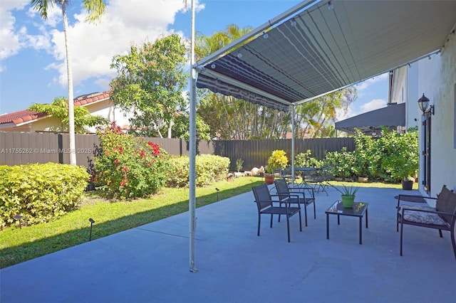 view of patio / terrace featuring a fenced backyard