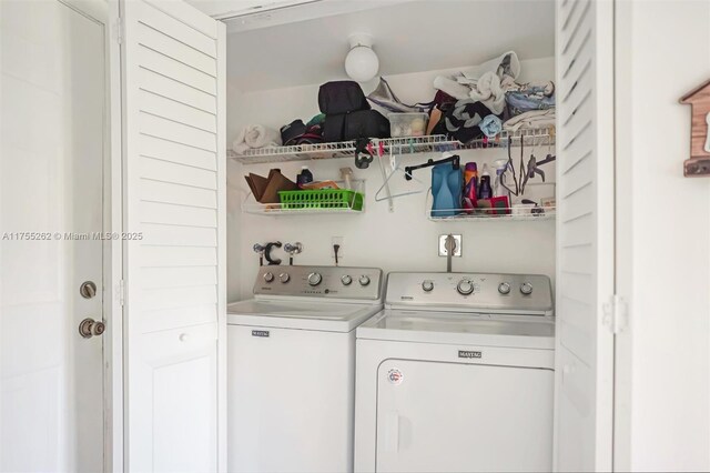 14421 SW 116th Ter, Miami, FL 33186 - laundry room featuring washing machine and dryer