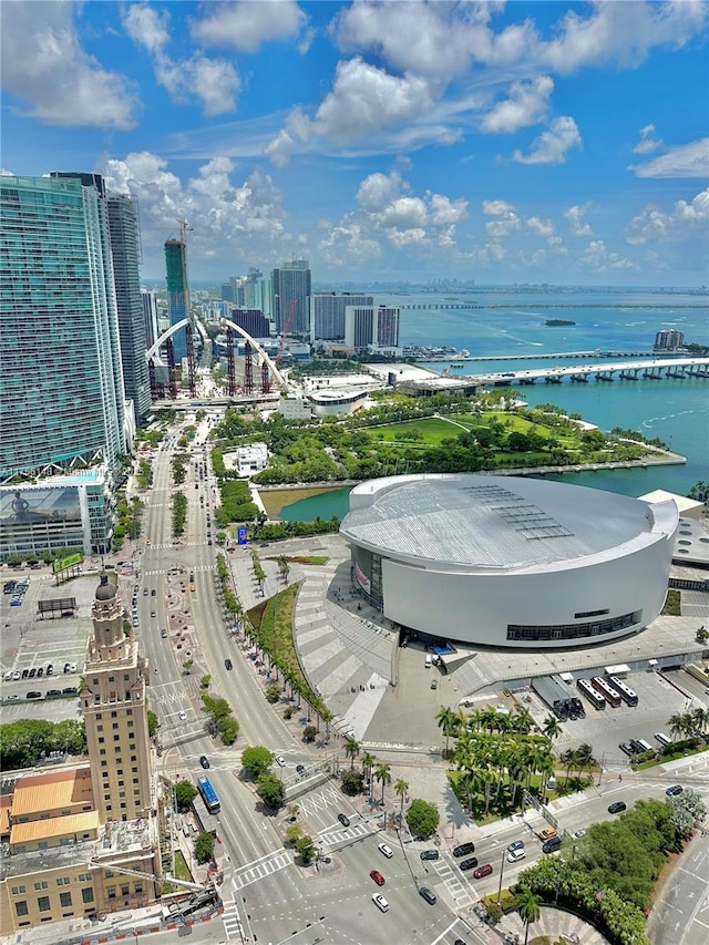 398 NE 5th St Unit 4005, Miami, FL 33132 - view of urban area with a large body of water and a highway
