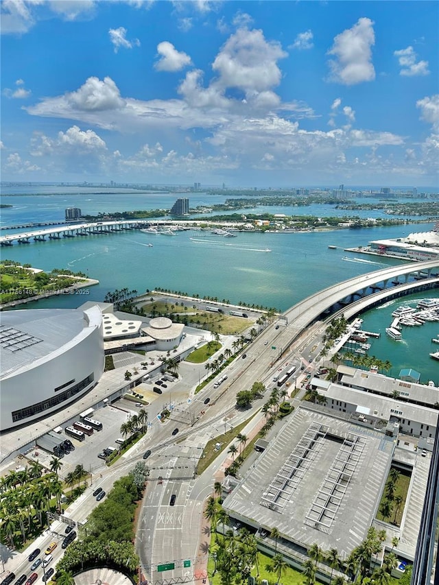 398 NE 5th St Unit 4005, Miami, FL 33132 - bird's eye view of a notable bridge and a nearby body of water