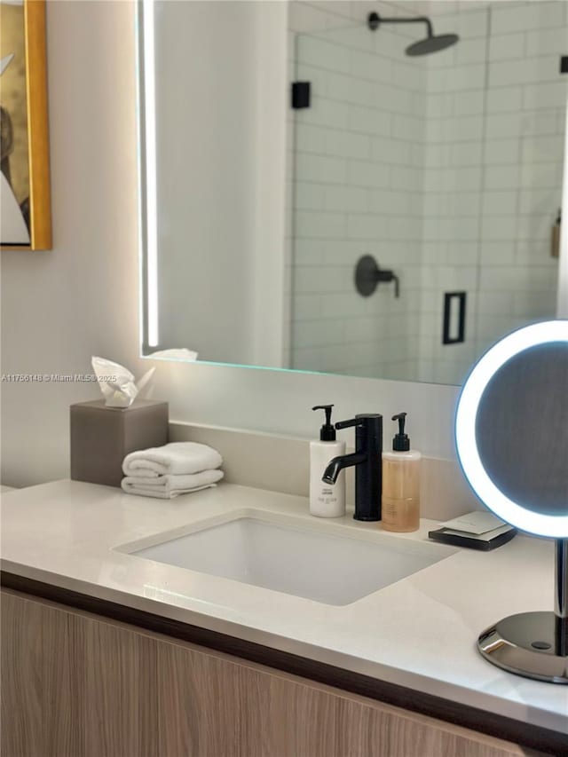 398 NE 5th St Unit 4005, Miami, FL 33132 - full bath with vanity and tiled shower