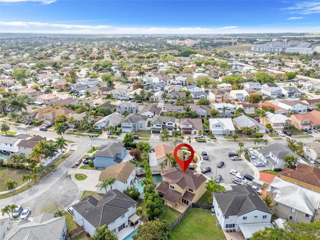 bird's eye view featuring a residential view