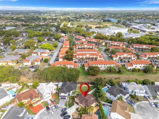 bird's eye view featuring a residential view