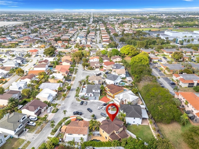 aerial view featuring a residential view