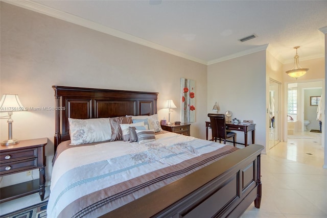 7800 NW 29th St, Margate, FL 33063 - bedroom with visible vents, crown molding, and light tile patterned floors