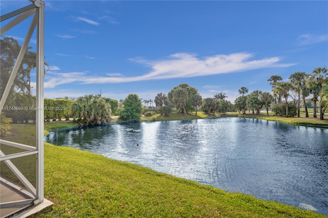 view of water feature