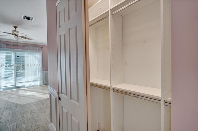 closet with visible vents