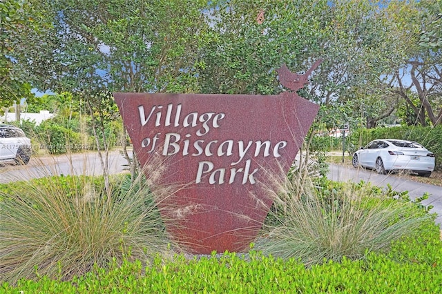 view of community sign