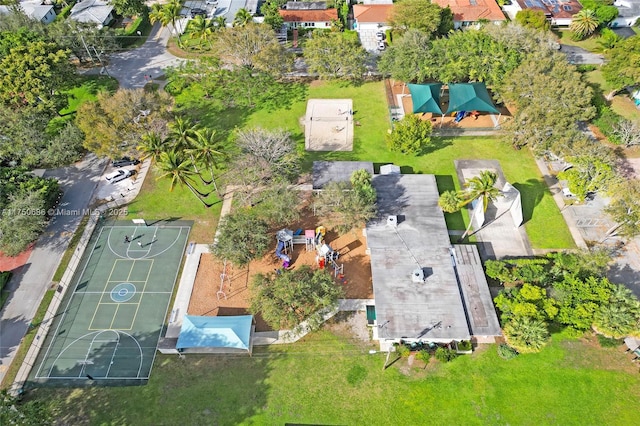 aerial view with a residential view