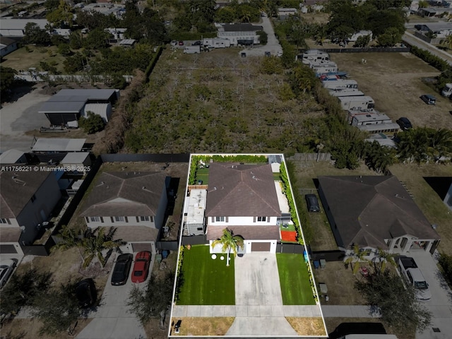 bird's eye view featuring a residential view