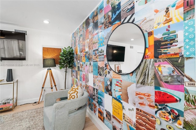 interior space featuring baseboards and recessed lighting