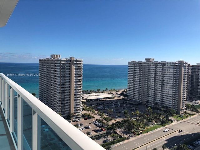 property view of water with a view of city