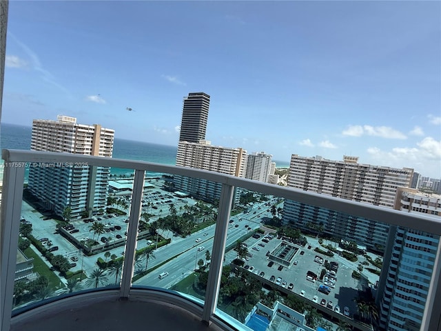1945 S Ocean Dr Unit 2103, Hallandale Beach, FL 33009 - balcony featuring a water view and a view of city
