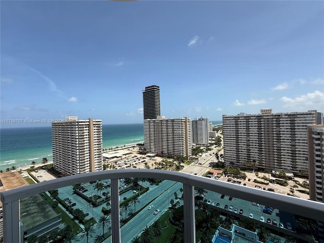 1945 S Ocean Dr Unit 2103, Hallandale Beach, FL 33009 - balcony featuring a water view and a view of city