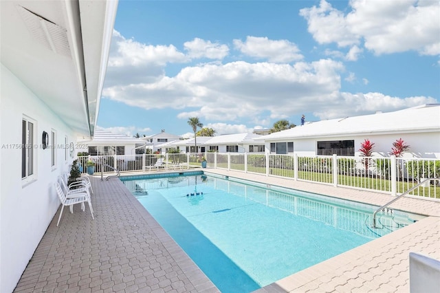 view of pool featuring fence and a fenced in pool