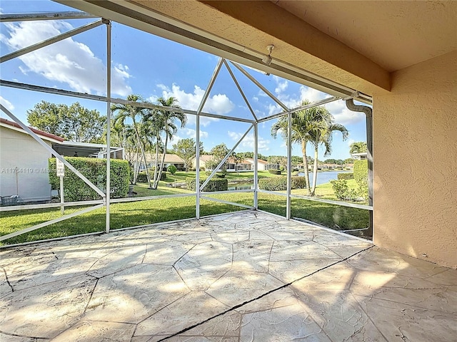 139 Sausalito Dr, Boynton Beach, FL 33436 - unfurnished sunroom with a water view