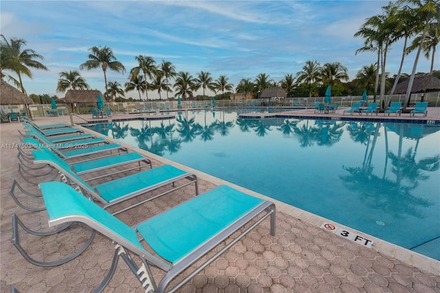 4471 Foxtail Ln, Weston, FL 33331 - community pool featuring fence and a patio area