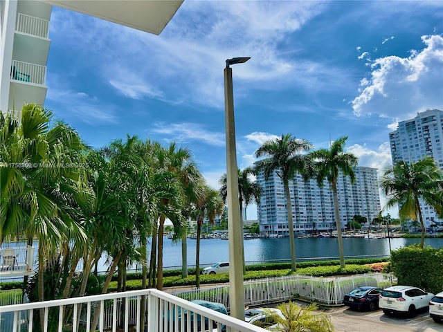 water view with fence