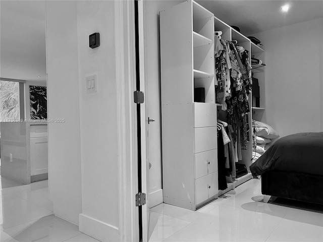 view of walk in closet