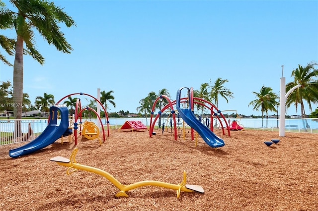 community playground with fence