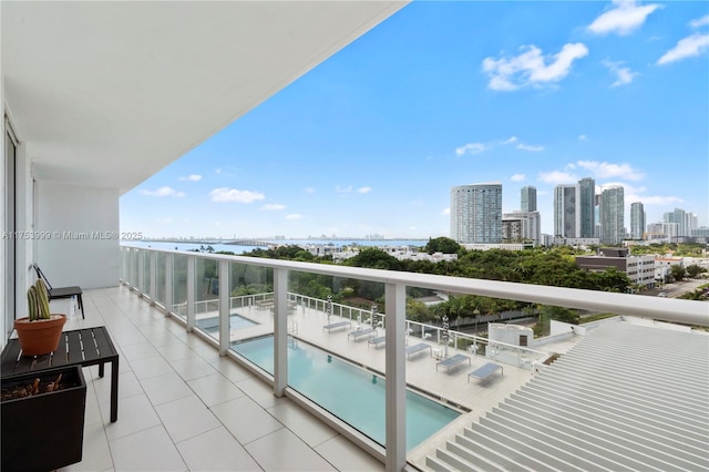 balcony with a city view