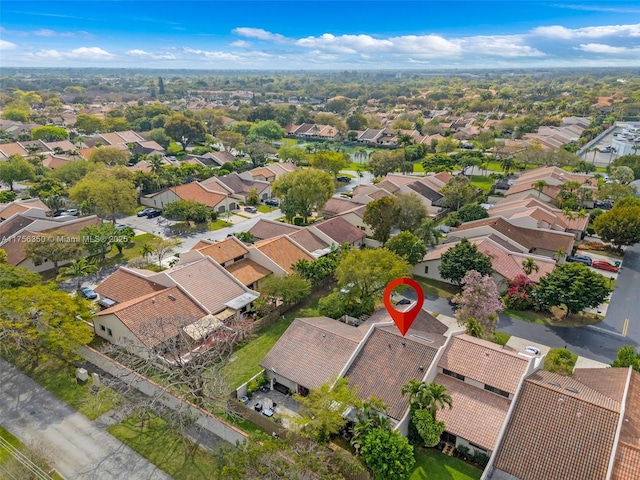 aerial view featuring a residential view