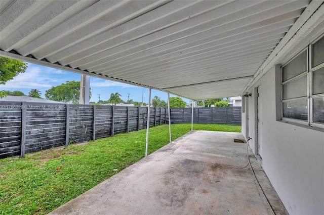 view of patio with a fenced backyard