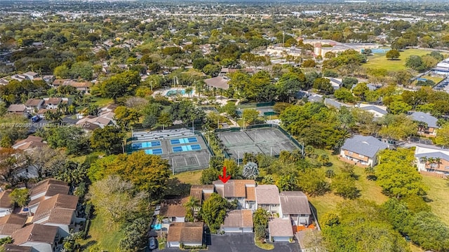 aerial view featuring a residential view