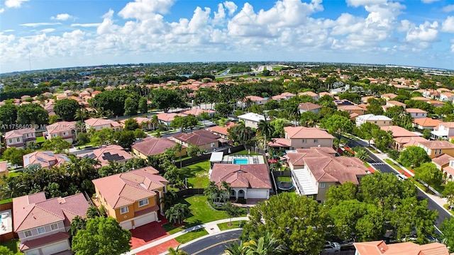 drone / aerial view featuring a residential view