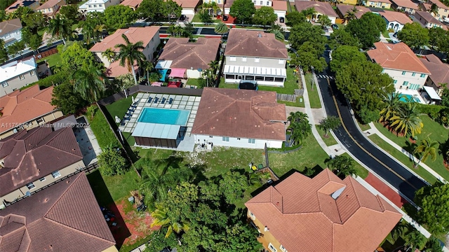 aerial view featuring a residential view