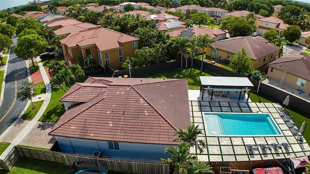 drone / aerial view featuring a residential view