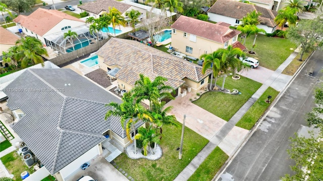 aerial view featuring a residential view