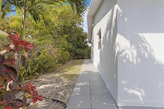 view of home's exterior featuring stucco siding