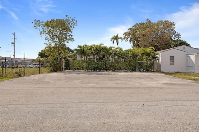 exterior space featuring fence