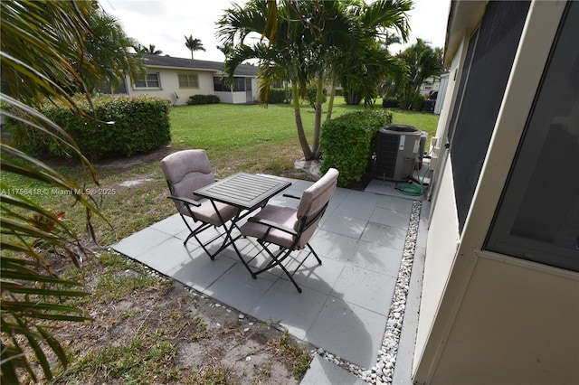 view of patio featuring cooling unit