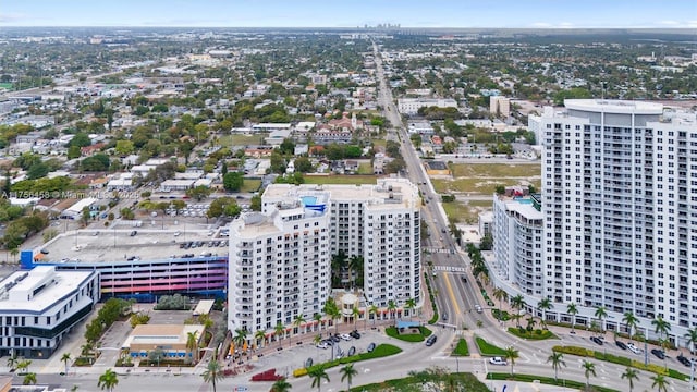 aerial view featuring a view of city