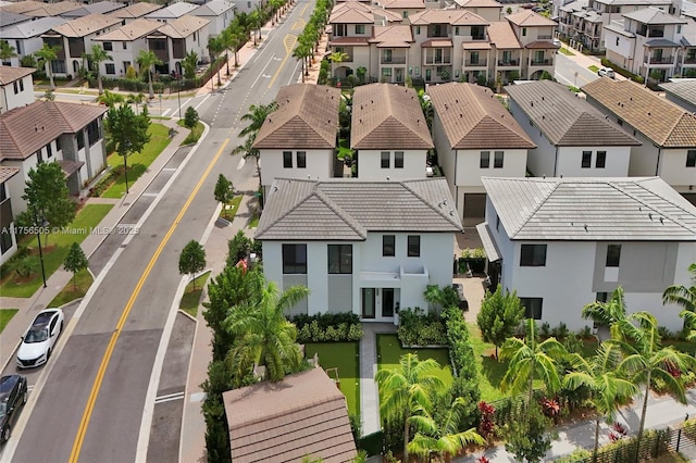 drone / aerial view with a residential view